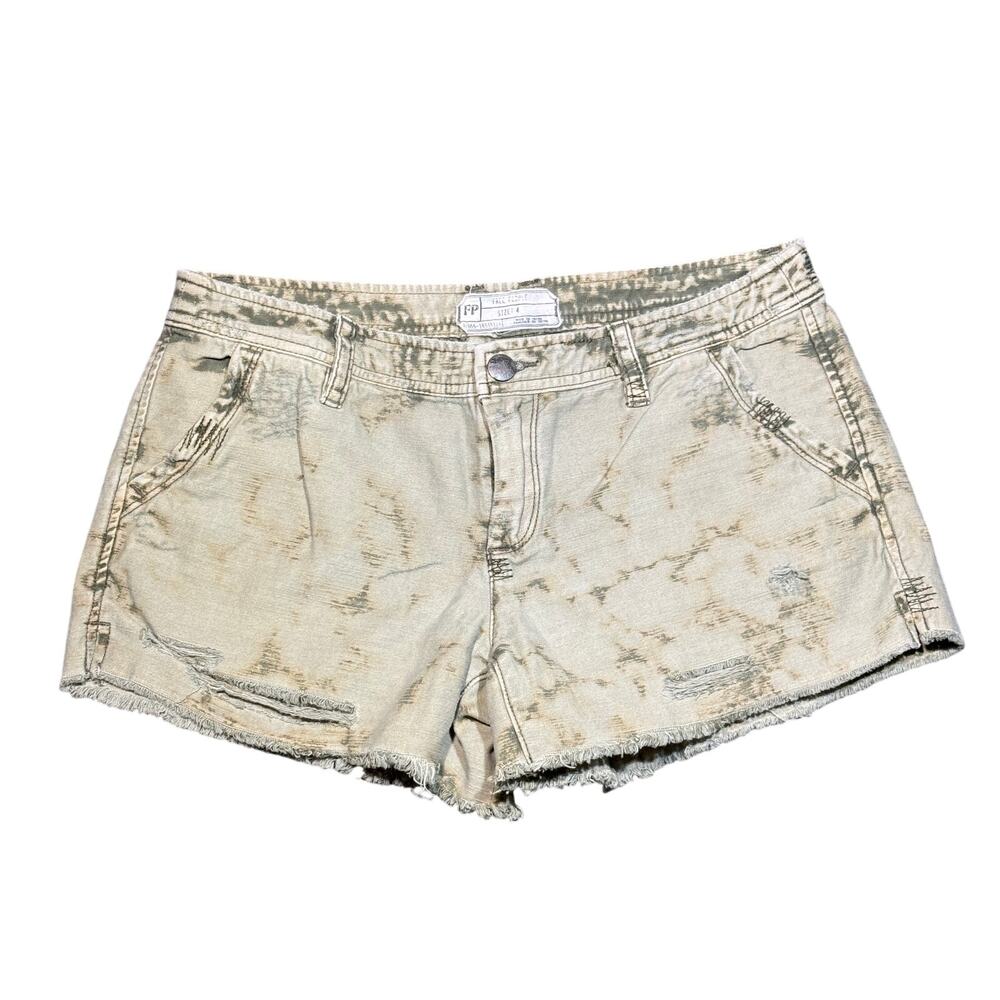 Free People Shorts Size 4 Distressed Acid Wash Low Rise Festival Boho